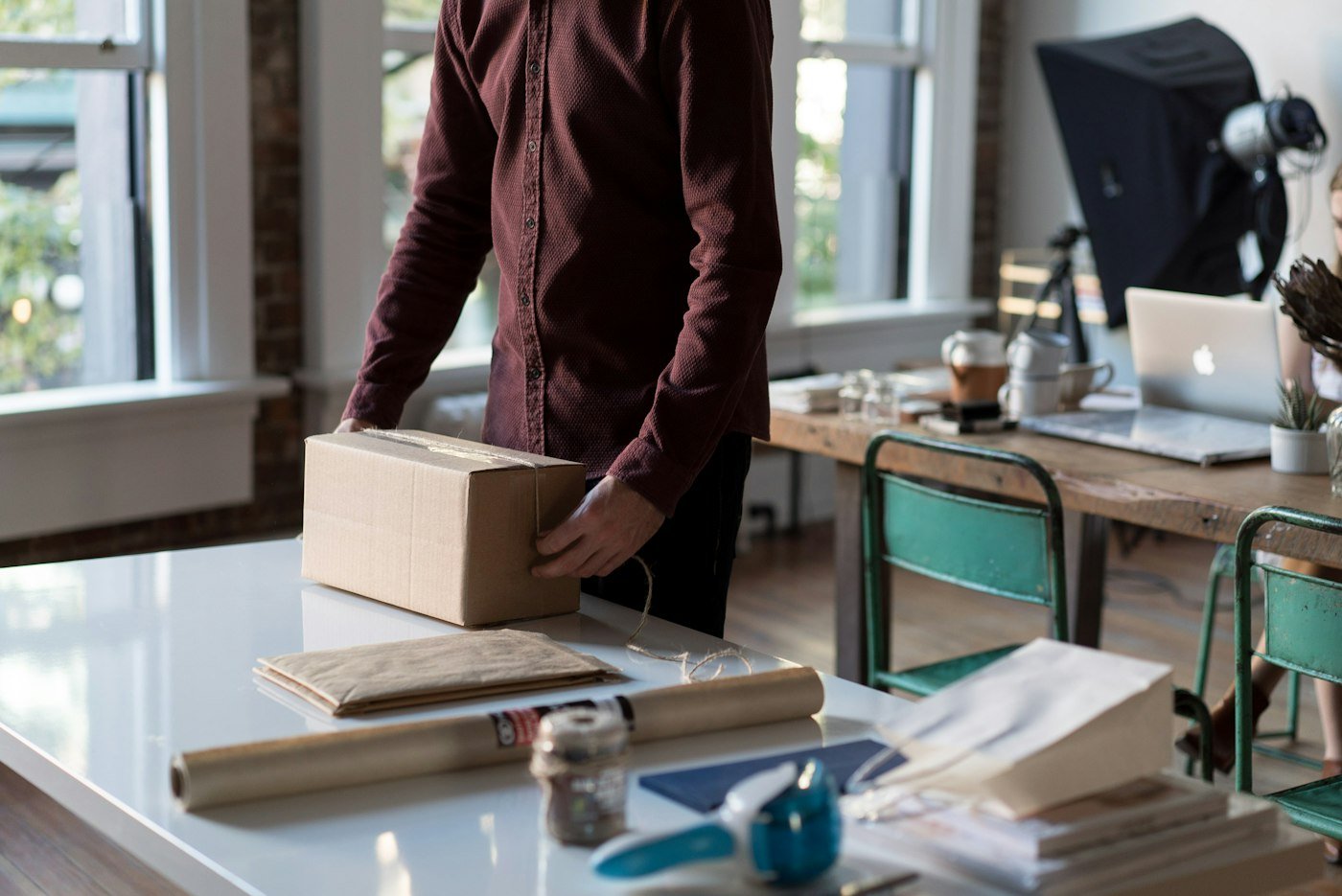 Packing an online order for shipping