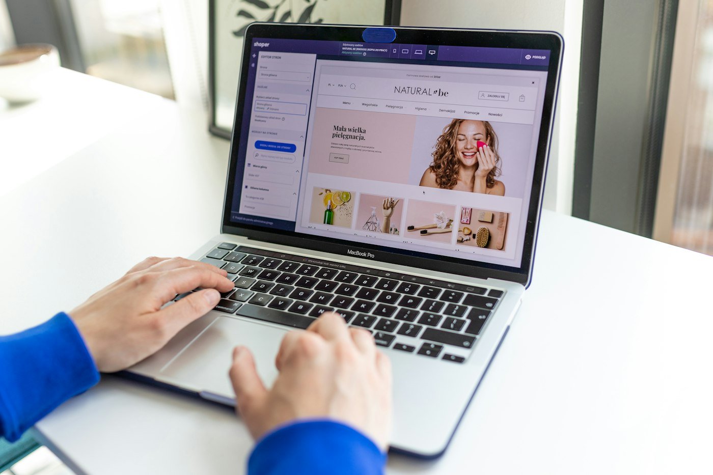 Editing an online store design