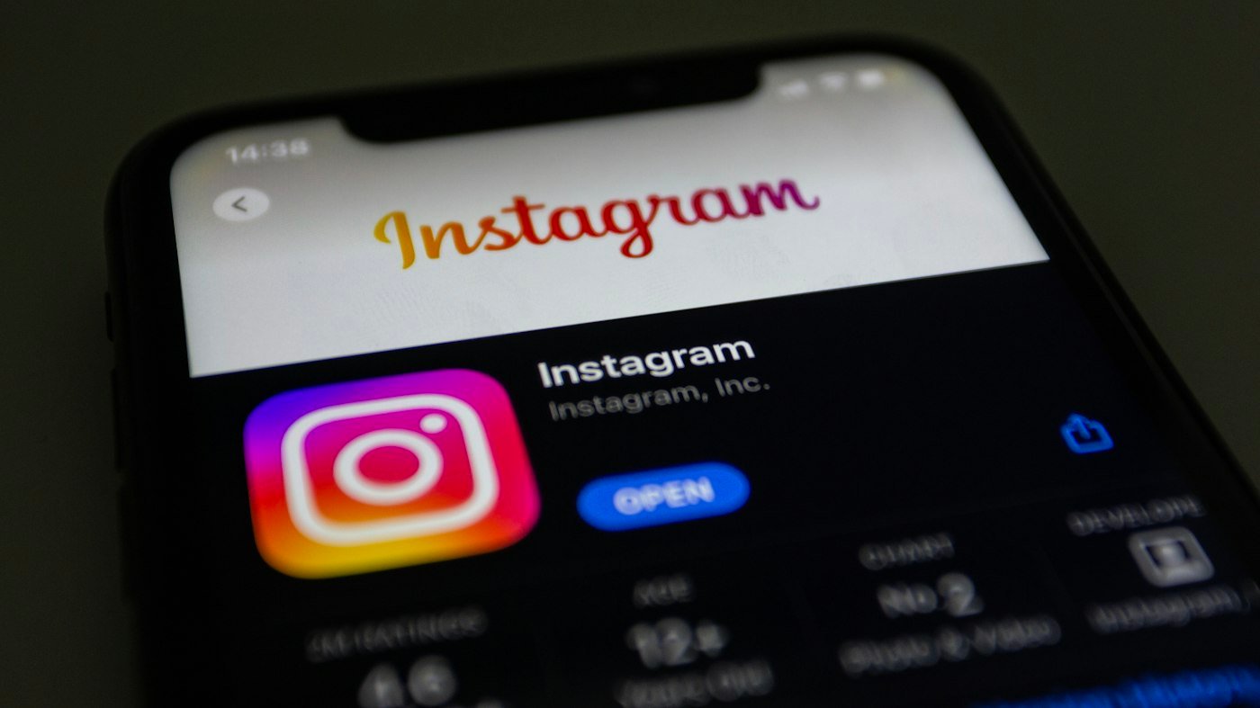 Instagram app on a smartphone