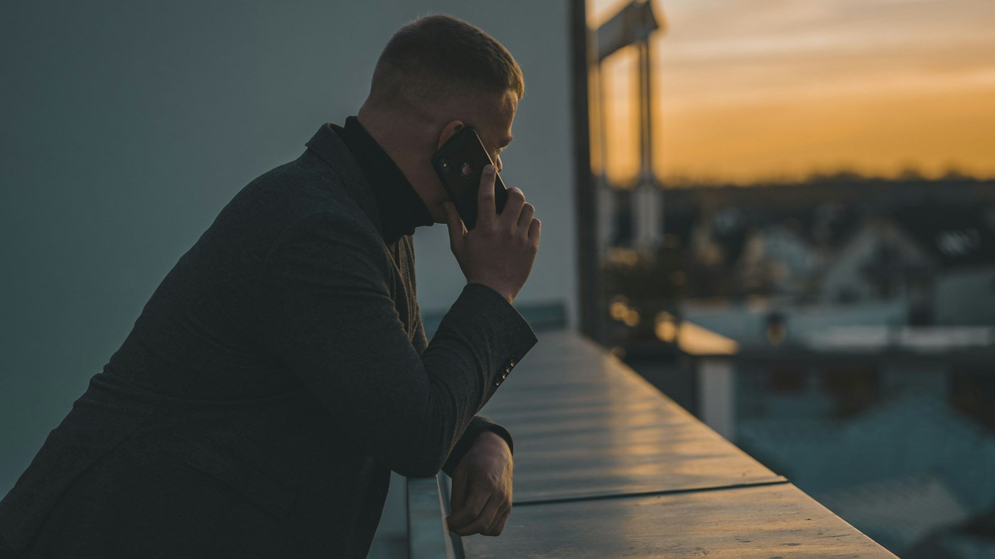 Sales call at sunset